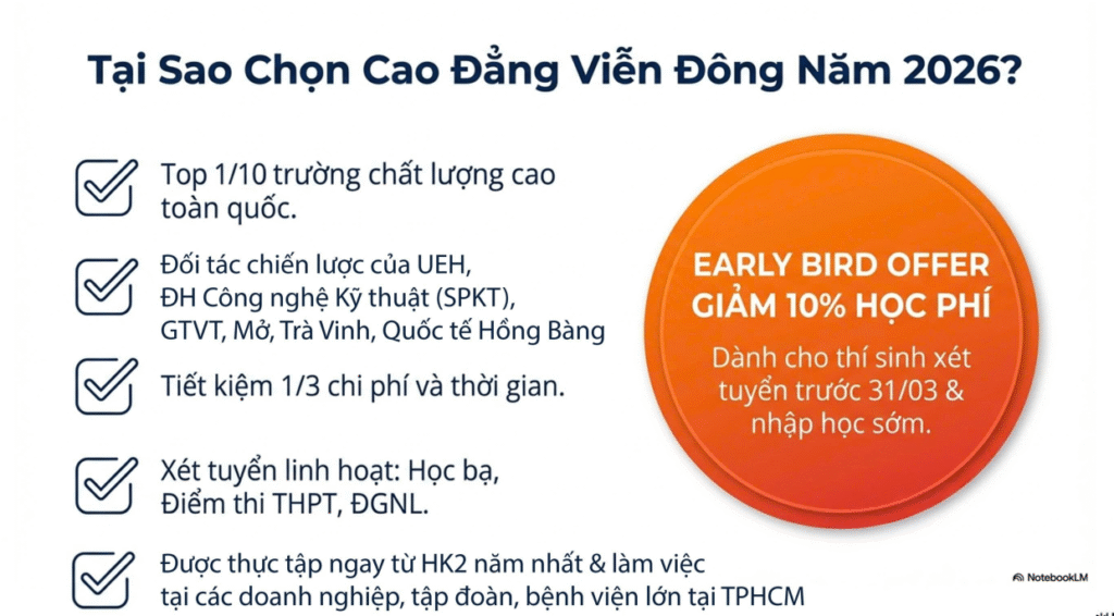 Tuyển sinh Đại học (VHVL), Cao đẳng chính quy 2026 (Giảm 50-60% học phí theo NĐ81 và 97 và NĐ238)