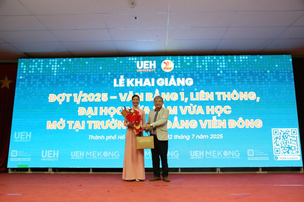 Khai giảng Đợt 1 – Khóa 2025 Liên thông ĐH UEH Mekong (VHVL) CĐ Viễn Đông