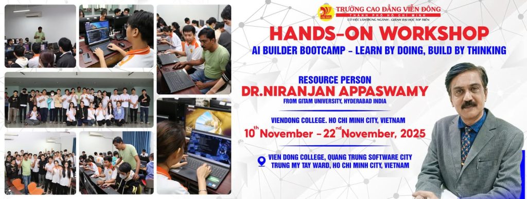 Studierende des Viễn Đông College nehmen am ‚AI Builder Bootcamp‘ mit Expertinnen und Experten aus Indien teil