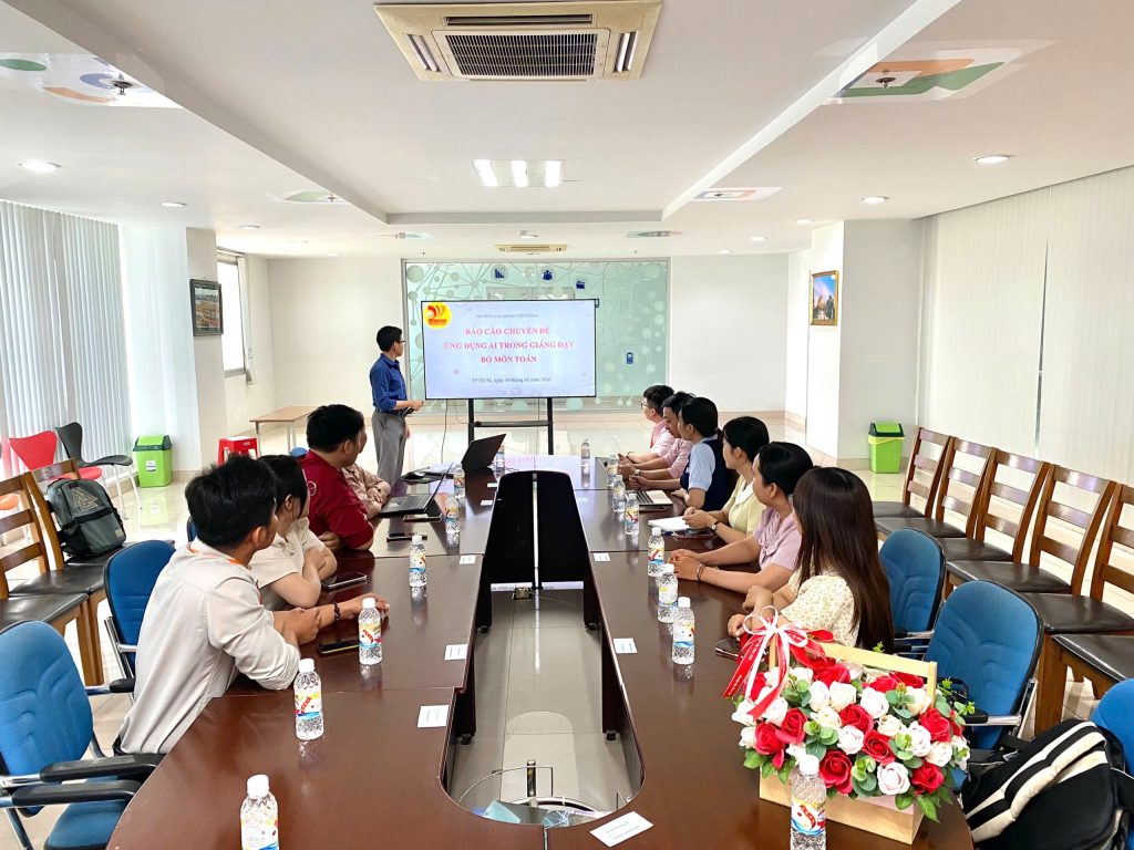 Applying Artificial Intelligence in Teaching Mathematics at Vien Dong College