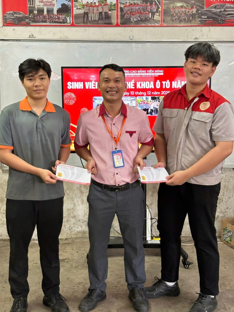 Vinh danh sinh viên đạt thành tích trong Hội thi kỹ năng nghề ngành Công nghệ kỹ thuật Ô tô 2025