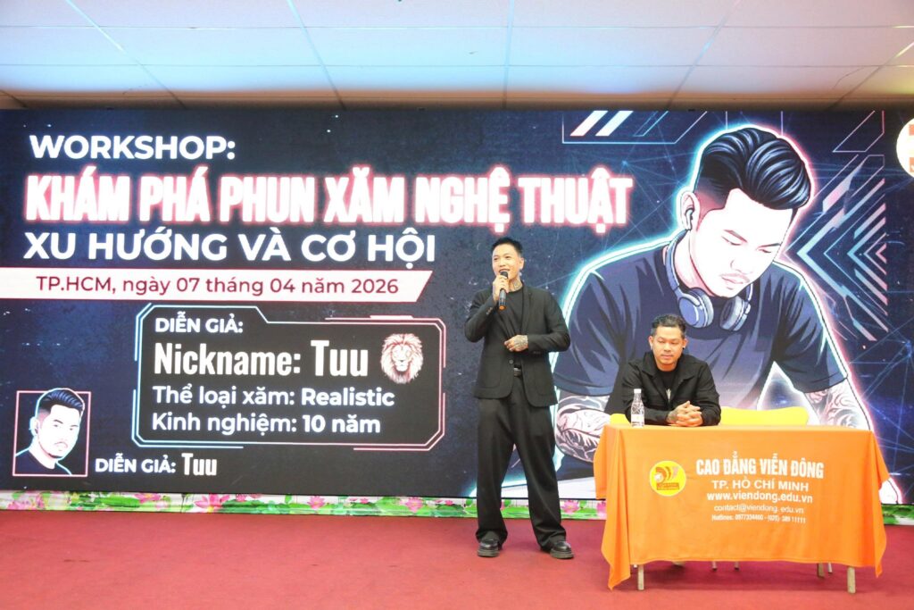 Sinh viên Viễn Đông tìm hiểu về phun xăm nghệ thuật